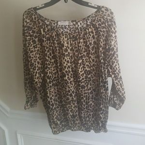 Faded Glory Leopard Print Top